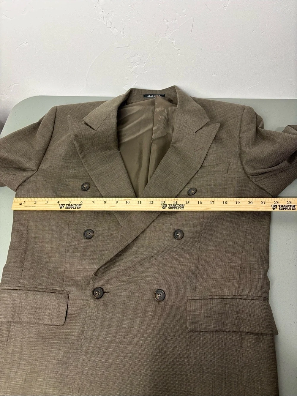 Vito Rufolo Reda Supercento Italy Men's Double Breasted Sport Coat Blazer Jacket